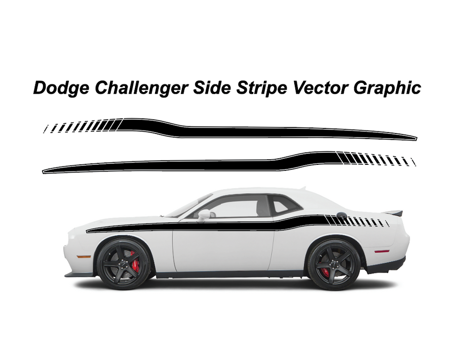 Dodge side stripes Vinyl Decal - Design 1