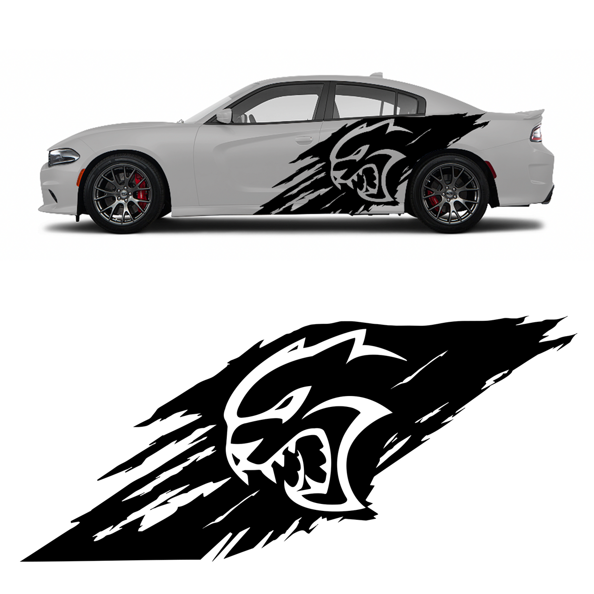 Dodge Hellcat - demonology hellcat classic decal — Get Vinyl Graphics