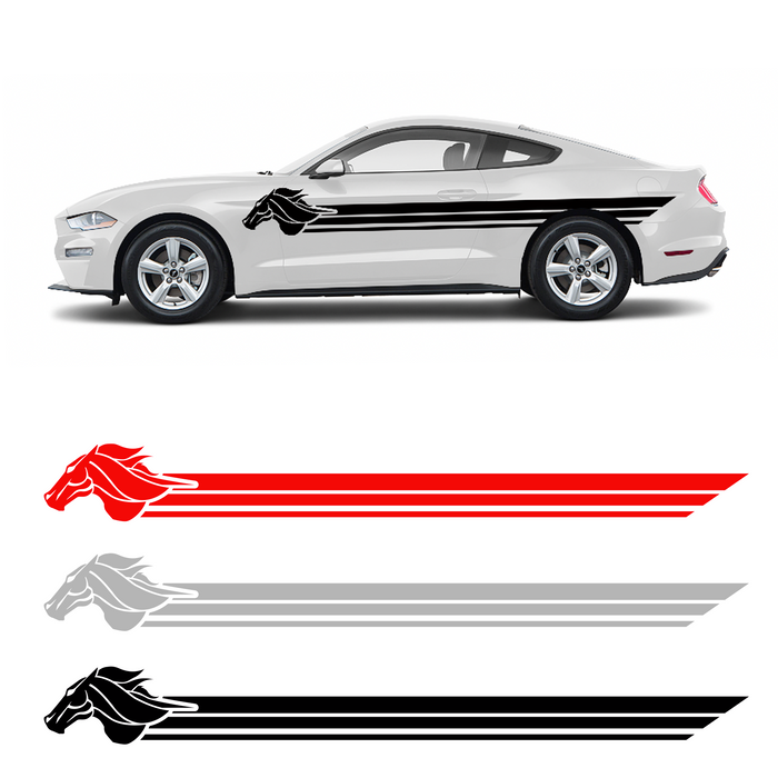 Mustang side stripe Decal 1