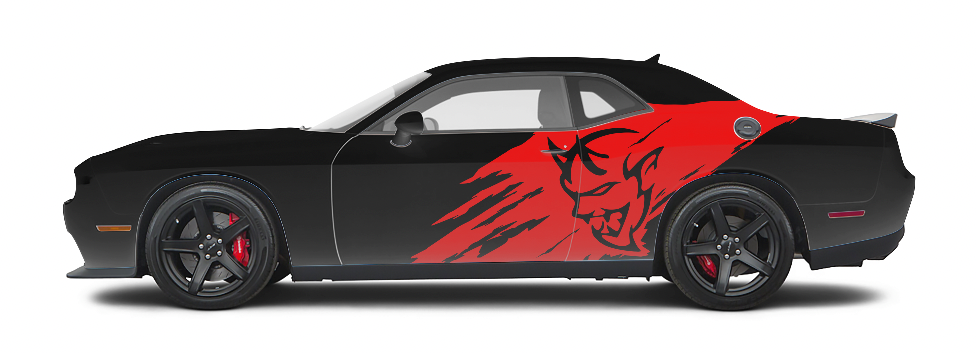 Dodge Demon Demonology Decal - red