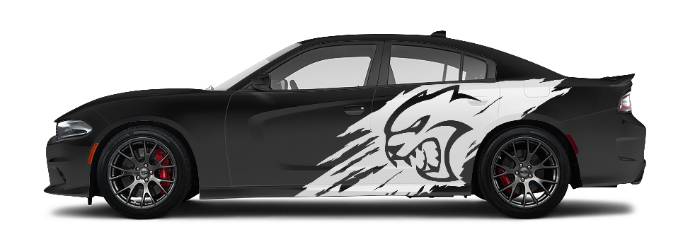 Dodge Hellcat - demonology hellcat classic decal