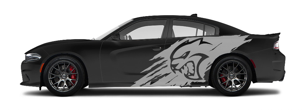 Dodge Hellcat - demonology hellcat classic decal